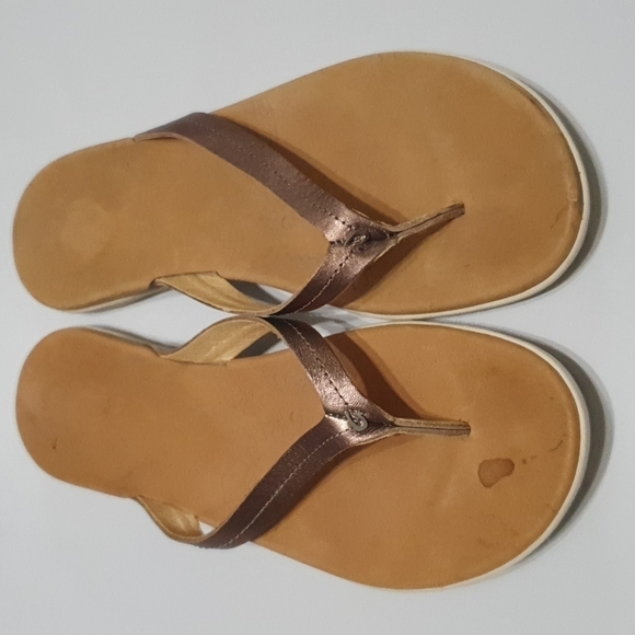 Olukai Honu Hawaain Sea Turtle Leather Sandals - Picture 4 of 8